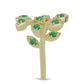 Inel din Argint 925 Placat cu Aur ( 4.47 grame ) cu Smarald Brazilian 0.61 Carate