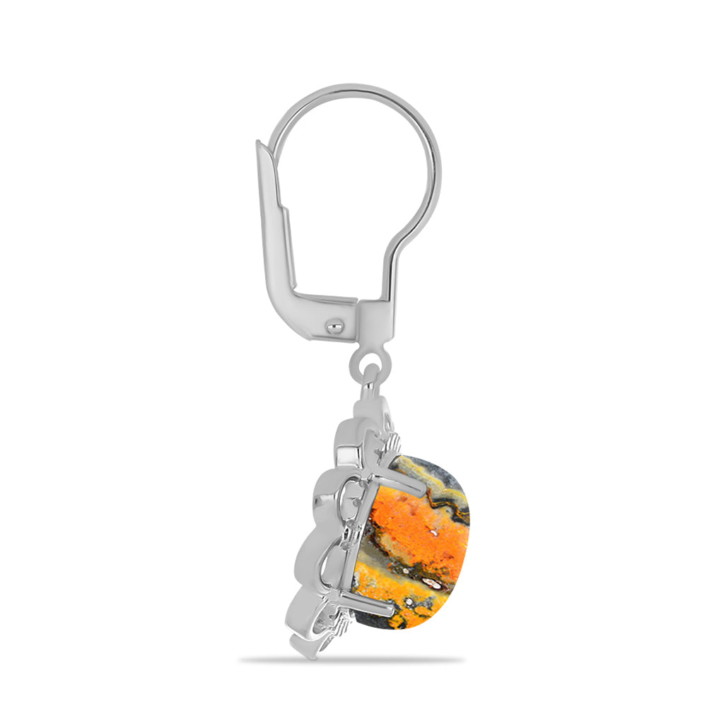 Cercei din Argint 925 ( 3.6 grame ) cu Jasp Bumble Bee 7.96 Carate 2 