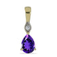 Pandantiv din Argint 925 Placat cu Aur ( 0.6 grame ) cu Ametist Marocan și Topaz Alb 0.65 Carate