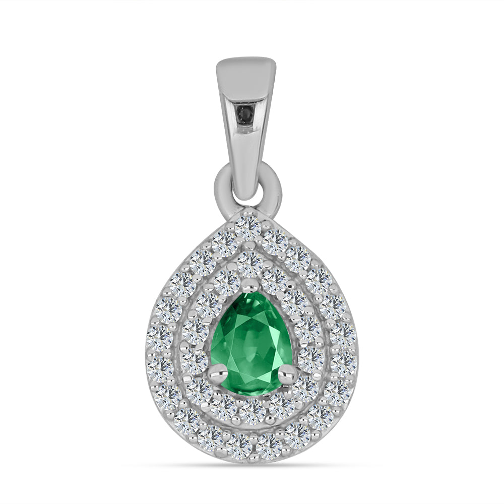 Pandantiv din Argint 925 ( 0.99 grame ) cu Alexandrit Natural și Topaz Alb 0.36 Carate 1 