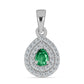 Pandantiv din Argint 925 ( 0.99 grame ) cu Alexandrit Natural și Topaz Alb 0.36 Carate