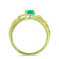 Inel din Argint 925 Placat cu Aur ( 2.52 grame ) cu Opal Verde Etiopian Lega Dembi 0.44 Carate