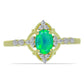 Inel din Argint 925 Placat cu Aur ( 2.19 grame ) cu Opal Verde Etiopian Lega Dembi și Topaz Alb 0.59 Carate