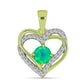Pandantiv din Argint 925 Placat cu Aur ( 1.74 grame ) cu Opal Verde Etiopian Lega Dembi și Topaz Alb 0.53 Carate
