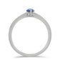 Inel din Argint 925 ( 1.68 grame ) cu Moissanite Albastru Regal cultivat în laborator 0.53 Carate
