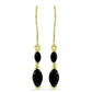 Cercei din Argint 925 Placat cu Aur ( 1.98 grame ) cu Spinel Negru 1.65 Carate
