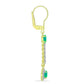 Cercei din Argint 925 Placat cu Aur ( 2.58 grame ) cu Opal Verde Etiopian Lega Dembi și Topaz Alb 1.22 Carate