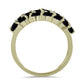 Inel din Argint 925 Placat cu Aur ( 3.55 grame ) cu Spinel Negru și Topaz Alb 5.89 Carate