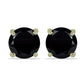 Cercei din Argint 925 Placat cu Aur ( 1.03 grame ) cu Spinel Negru 2.12 Carate