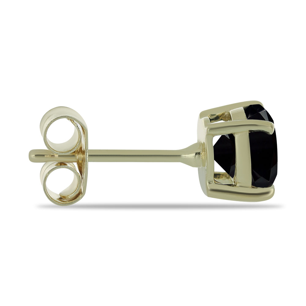 Cercei din Argint 925 Placat cu Aur ( 1.03 grame ) cu Spinel Negru 2.12 Carate 2 