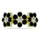 Inel din Argint 925 Placat cu Aur ( 3 grame ) cu Spinel Negru și Topaz Alb 3.17 Carate