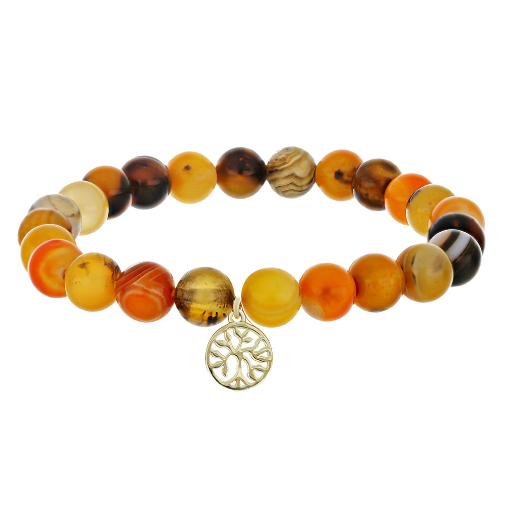 Brățară din Argint 925 Placat cu Aur ( 0.64 grame ) cu Jasp Bumble Bee 87.73 Carate 1 