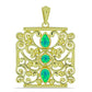 Pandantiv din Argint 925 Placat cu Aur ( 5.35 grame ) cu Opal Verde Etiopian Lega Dembi 0.36 Carate