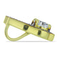 Pandantiv din Argint 925 Placat cu Aur ( 1.81 grame ) cu Spinel Negru și Topaz Alb 0.79 Carate