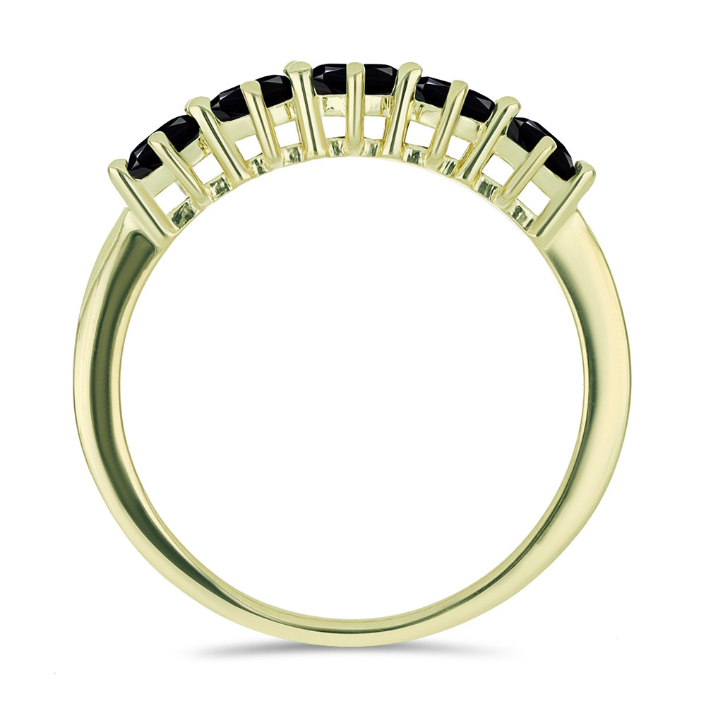 Inel din Argint 925 Placat cu Aur ( 2.17 grame ) cu Spinel Negru 1.75 Carate 2 