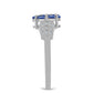 Inel din Argint 925 ( 2.76 grame ) cu Moissanite Albastru Regal cultivat în laborator și Topaz Alb 0.92 Carate