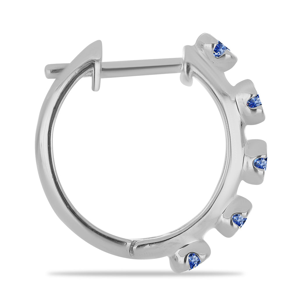 Cercei din Argint 925 ( 4.52 grame ) cu Moissanite Albastru Regal cultivat în laborator 1.05 Carate 2 