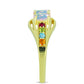 Inel din Argint 925 Placat cu Aur ( 4 grame ) cu Opal Welo și Turmalină Chakra 1.14 Carate