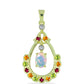 Pandantiv din Argint 925 Placat cu Aur ( 2.49 grame ) cu Opal Welo și Turmalină Chakra 1.01 Carate