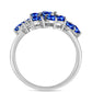 Inel din Argint 925 ( 2.93 grame ) cu Safir Albastru Australian și Topaz Alb 2.34 Carate