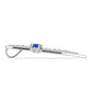 Cruce Pandantiv din Argint 925 ( 2.61 grame ) cu Safir Albastru Australian și Zircon Alb 1.39 Carate