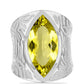Inel din Argint 925 ( 7.27 grame ) cu Topaz Galben 6.99 Carate