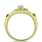 Inel din Argint 925 Placat cu Aur ( 3.83 grame ) cu Opal Welo și Turmalină Chakra 0.77 Carate