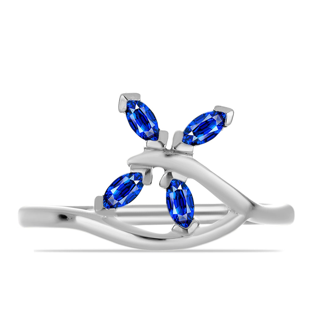 Inel din Argint 925 ( 2.15 grame ) cu Safir Albastru Australian 0.46 Carate