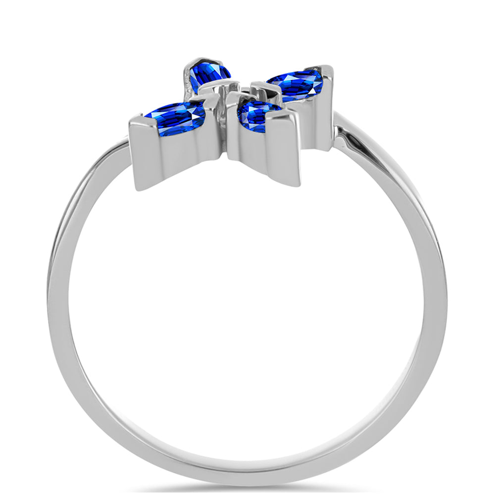 Inel din Argint 925 ( 2.15 grame ) cu Safir Albastru Australian 0.46 Carate 2 