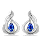 Cercei din Argint 925 ( 2.86 grame ) cu Safir Albastru Australian 0.64 Carate