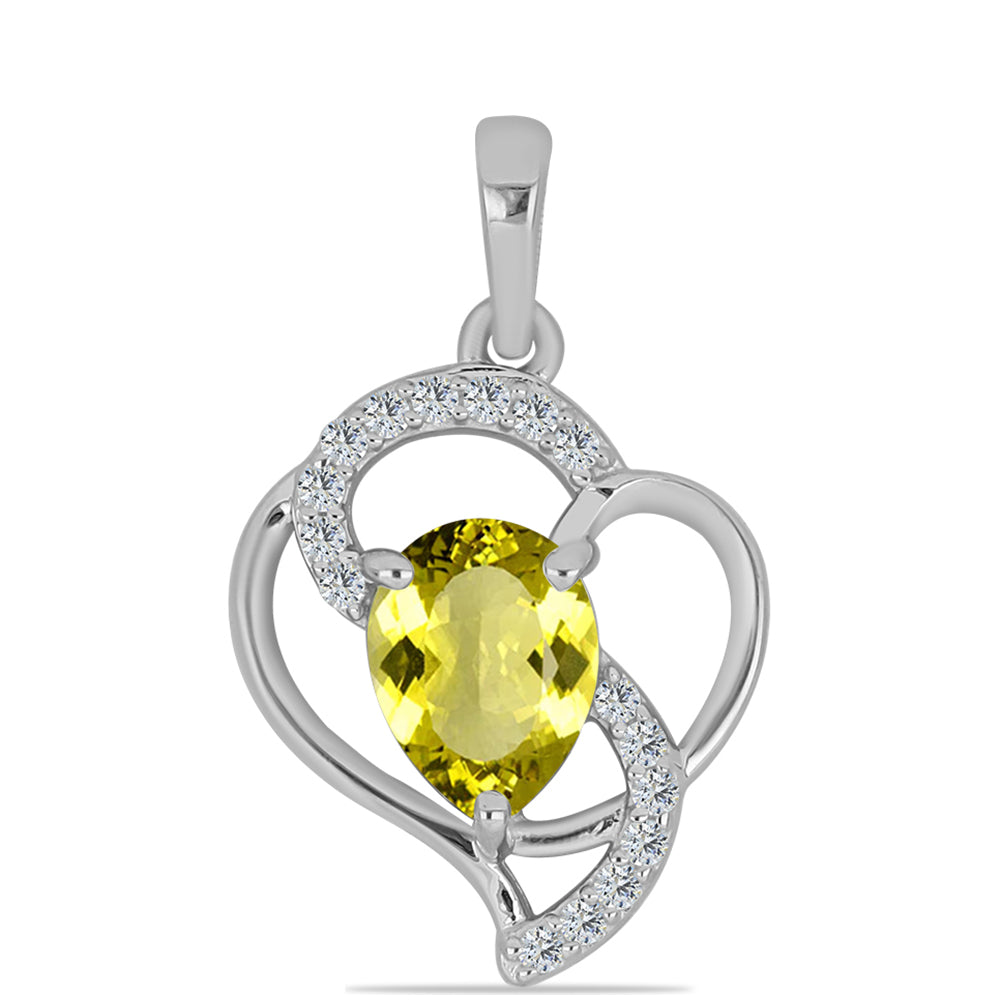 Pandantiv din Argint 925 ( 1.38 grame ) cu Topaz Galben și Topaz Alb 1.12 Carate 1 