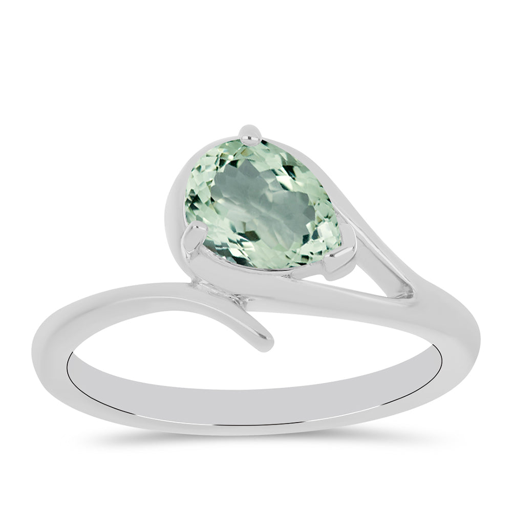 Inel din Argint 925 ( 2.58 grame ) cu Ametist Verde 0.97 Carate