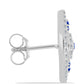 Cercei din Argint 925 ( 2.88 grame ) cu Safir Albastru Australian și Topaz Alb 0.84 Carate