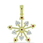 Pandantiv din Argint 925 Placat cu Aur ( 2.19 grame ) cu Diamant Roșu și Diamant Alb 0.07 Carate