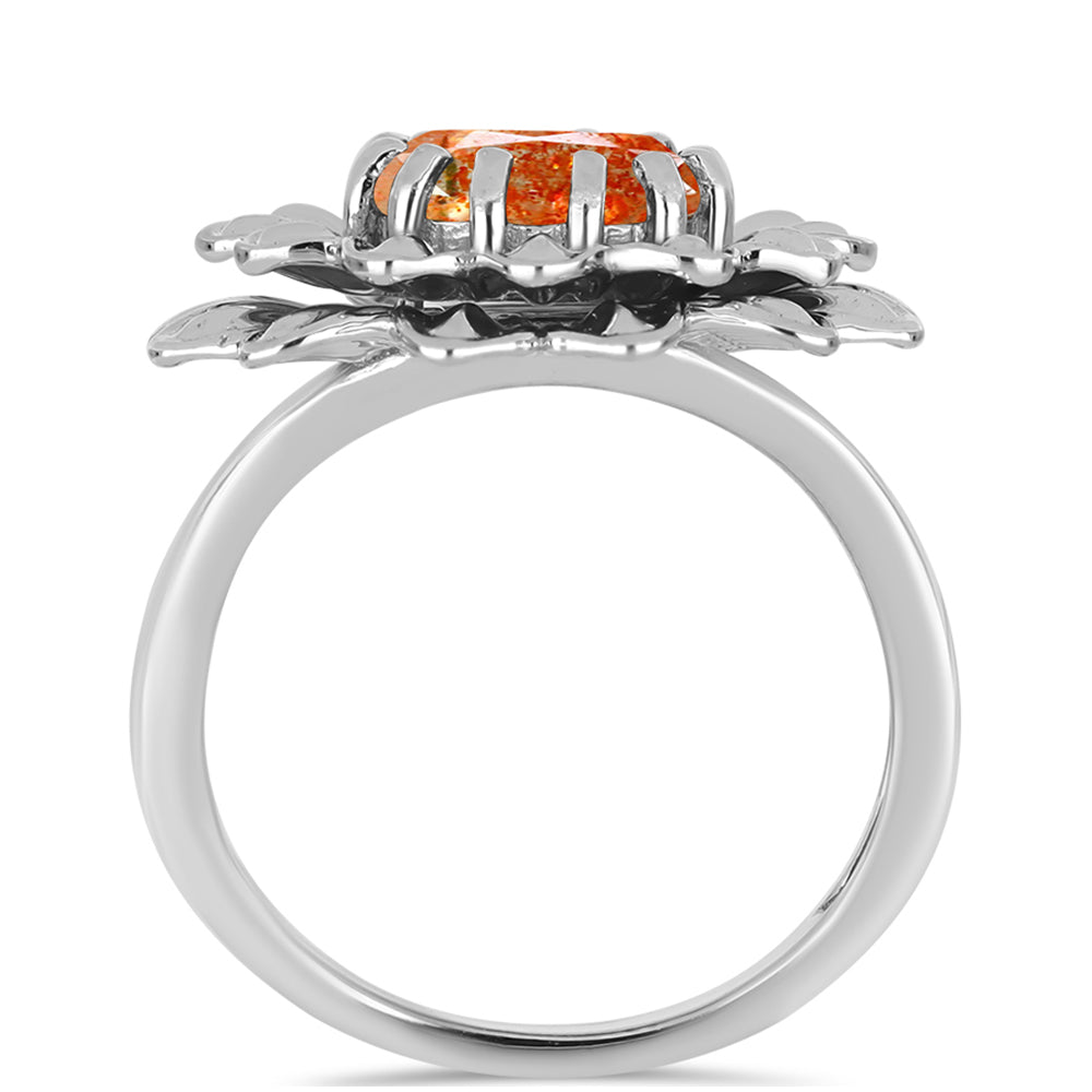 Inel din Argint 925 ( 6.58 grame ) cu Piatra Soarelui Oregon 2.12 Carate