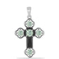 Cruce Pandantiv din Argint 925 ( 1.97 grame ) cu Ametist Verde 0.63 Carate