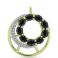 Pandantiv din Argint 925 Placat cu Aur ( 2.7 grame ) cu Obsidian și Topaz Alb 1.88 Carate