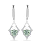 Cercei din Argint 925 ( 5.77 grame ) cu Ametist Verde și Topaz Alb 3.3 Carate
