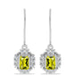 Cercei din Argint 925 ( 3.18 grame ) cu Topaz Galben și Topaz Alb 1.67 Carate
