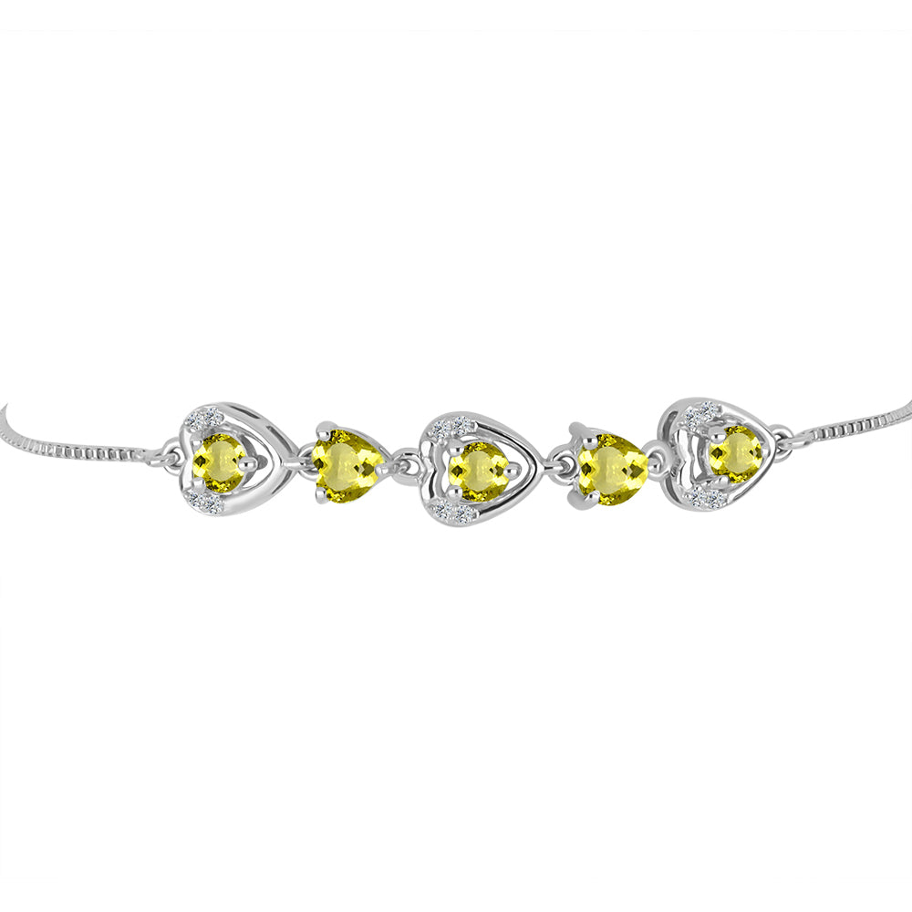 Brățară din Argint 925 ( 4.61 grame ) cu Topaz Galben și Topaz Alb 1.66 Carate