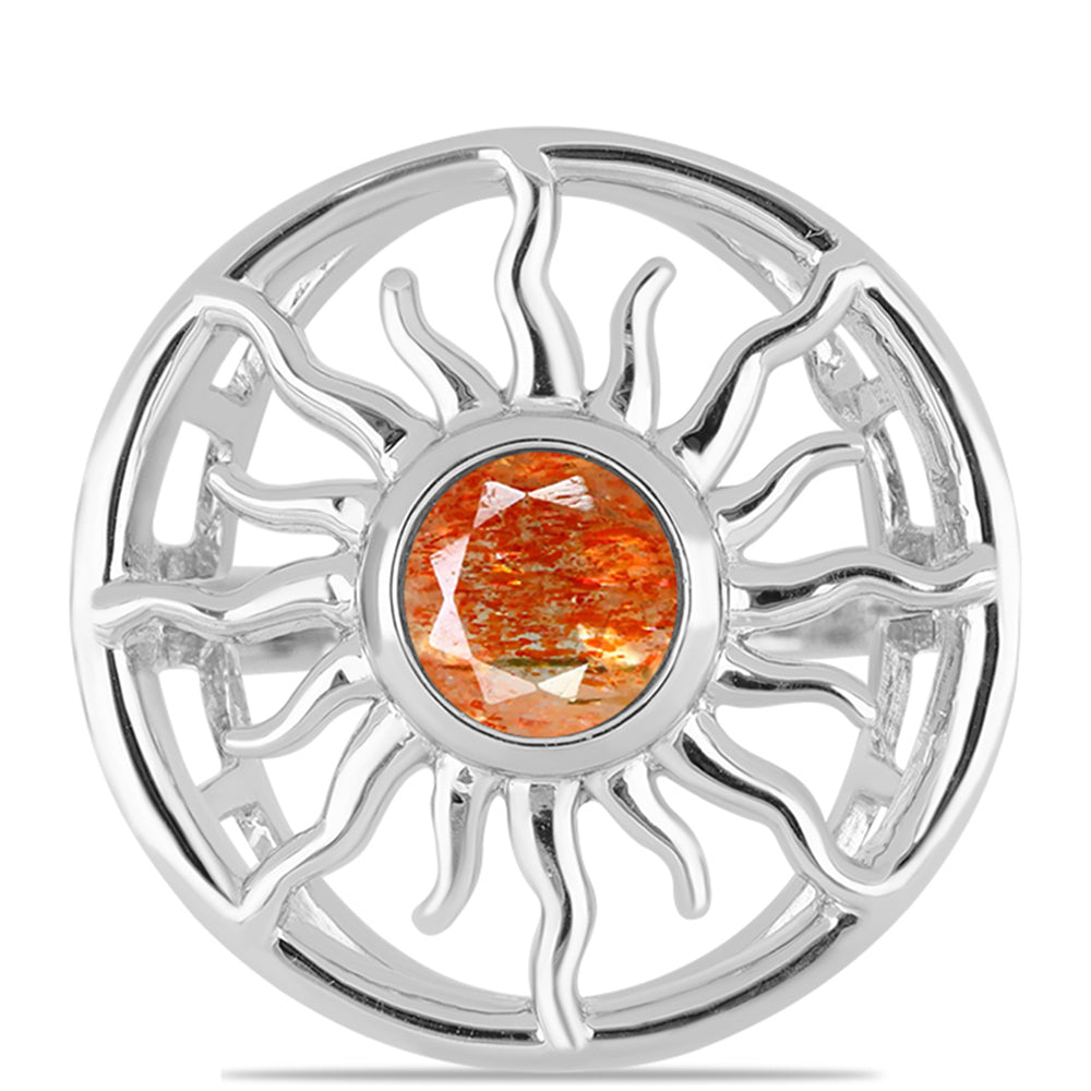 Inel din Argint 925 ( 4.8 grame ) cu Piatra Soarelui Oregon 0.74 Carate 1 