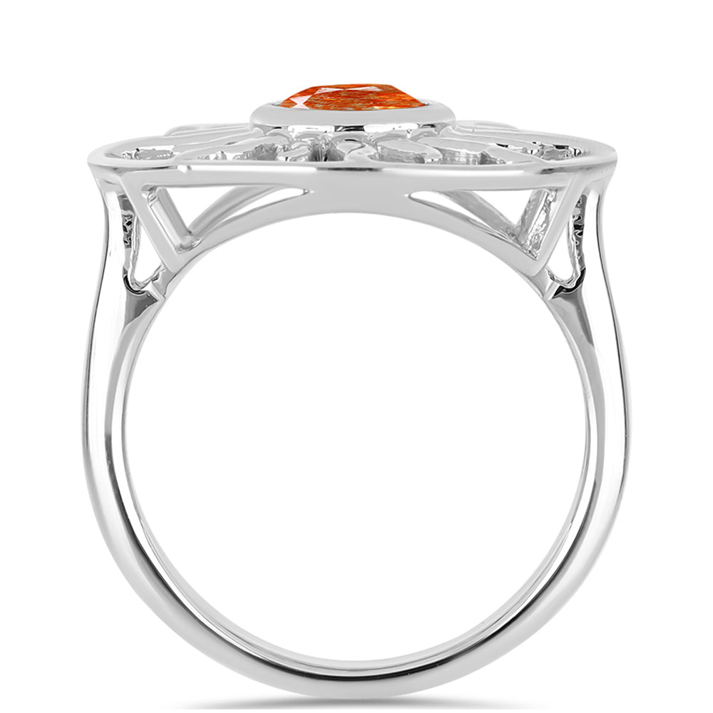 Inel din Argint 925 ( 4.8 grame ) cu Piatra Soarelui Oregon 0.74 Carate