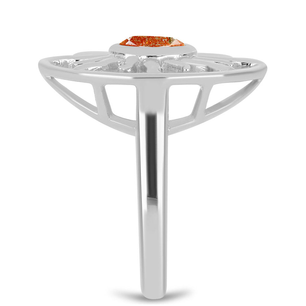 Inel din Argint 925 ( 4.8 grame ) cu Piatra Soarelui Oregon 0.74 Carate