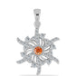 Colier din Argint 925 ( 4.47 grame ) cu Piatra Soarelui Oregon și Topaz Alb 0.76 Carate