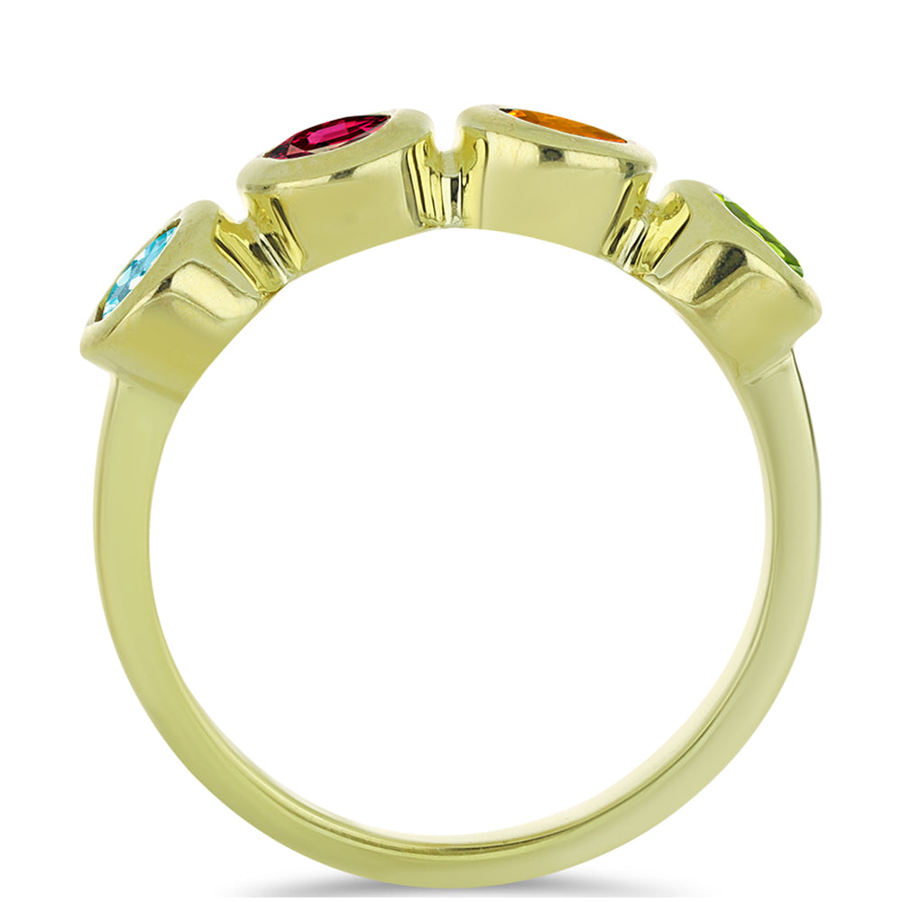 Inel din Argint 925 Placat cu Aur ( 2.86 grame ) cu Turmalină Chakra 1.1 Carate