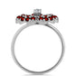 Inel din Argint 925 ( 4.02 grame ) cu Granat Barton și Topaz Alb 1.98 Carate