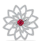 Inel din Argint 925 ( 7.98 grame ) cu Rubin Malagasy și Topaz Alb 2.3 Carate