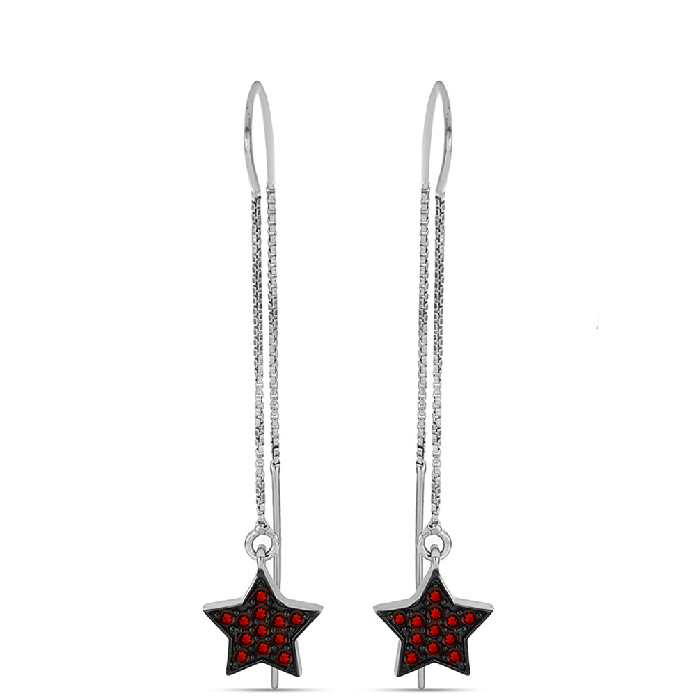 Cercei din Argint 925 ( 2.05 grame ) cu Granat Barton 0.37 Carate