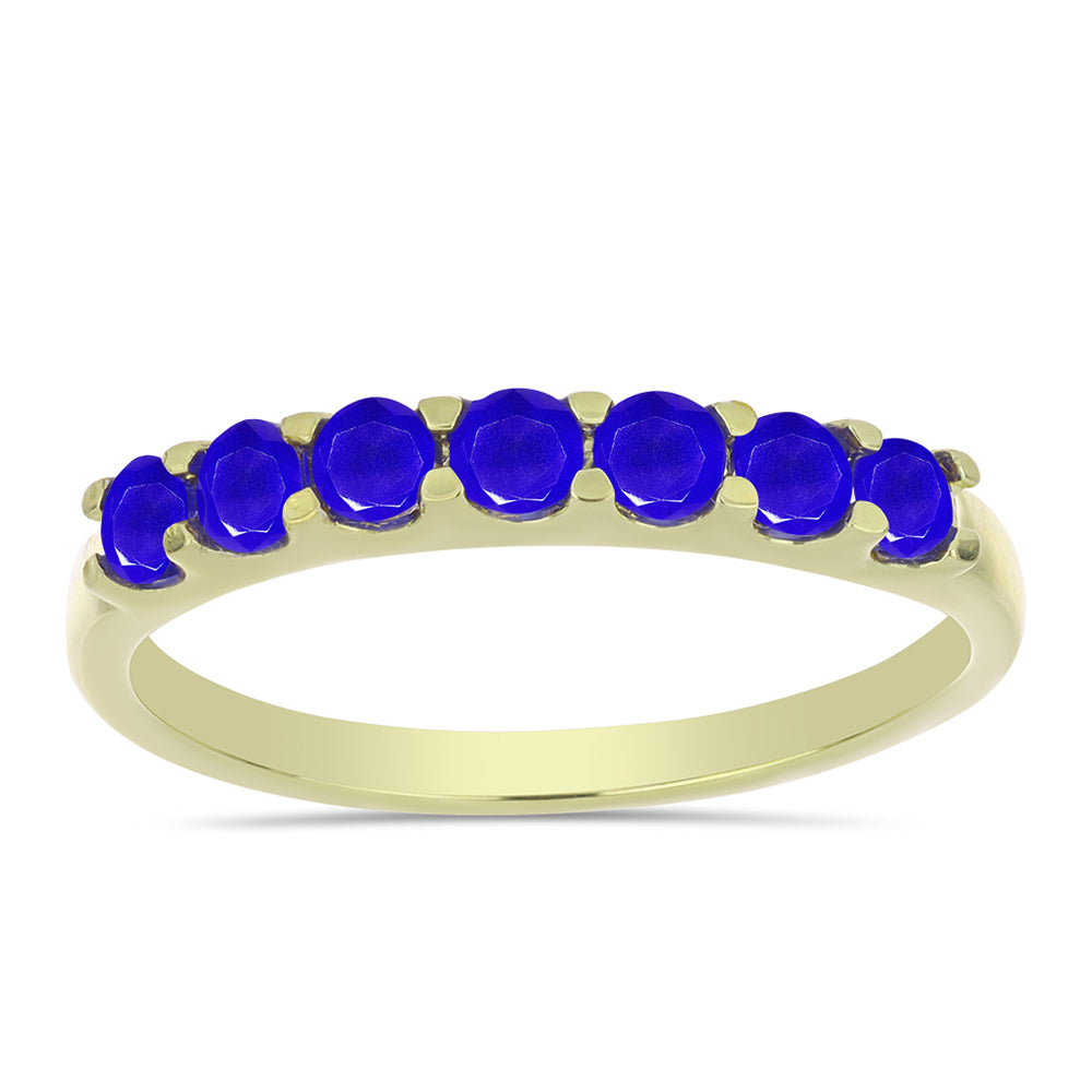 Inel din Argint 925 Placat cu Aur ( 1.94 grame ) cu Agat Albastru 0.77 Carate