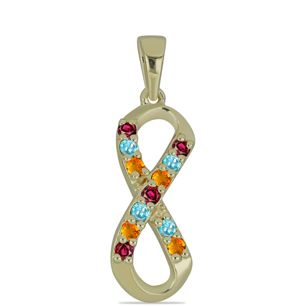 Pandantiv din Argint 925 Placat cu Aur ( 1.82 grame ) cu Turmalină Chakra 0.49 Carate 1 